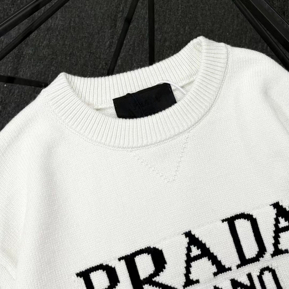 Prada Women's White Crewneck Sweater - Picture 3 of 8